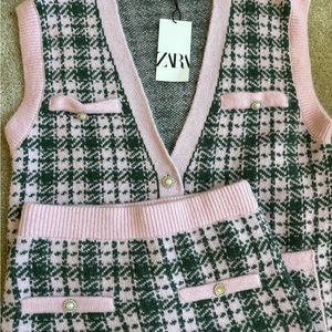 Zara Matching Pink & Green Set. Size: Medium
